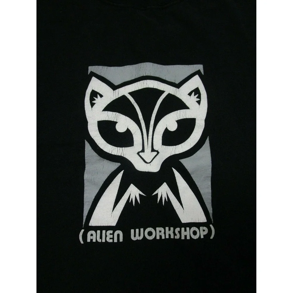 Vintage Alien Workshop AWS 90s t-shirt Cut Off Crop Sleeveless Surf Skate XGames
